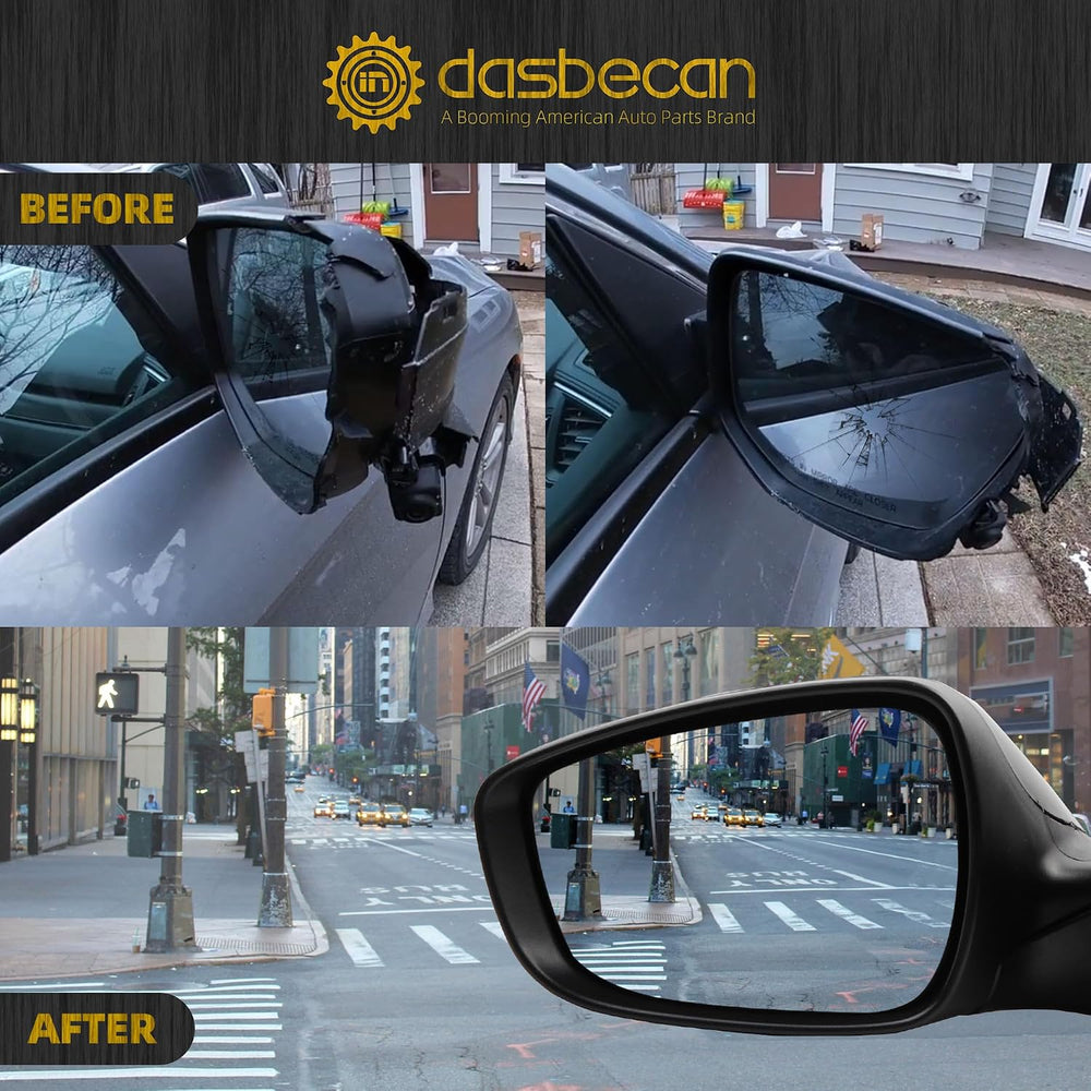 Dasbecan Driver Side Mirror Compatible with 12-17 Hyundai Accent Black 3pin