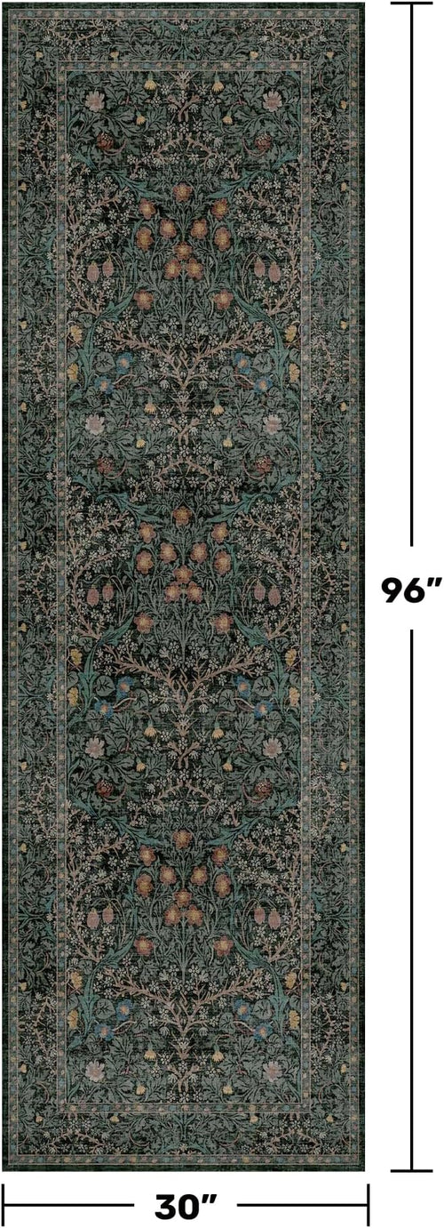 8ft Long Runners for Hallways Non Slip, Entryway Indoor, Washable Rubber - Image 2