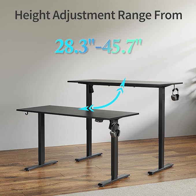 Agilestic Electric Standing Desk, Large 60 x 24 Inches Height Adjustable Desk...