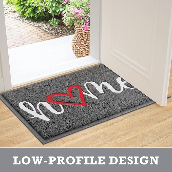CozyBounty Black Door Mat Welcome Mats Home Non-Slip Doormat - Image 5