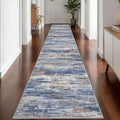 KOZYFLY Modern Abstract Washable Rug Runner 2.6x16 Hallway Rug Runner Non-Slip by KOZYFLY