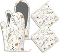 Vintage Wild Flowers Oven Mitts and Pot Holders Herb Floral Silicone Kitchen by BIGXIUKA