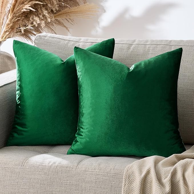 GIGIZAZA Decorative Throw Pillow Covers 26x26, Velvet Sofa Boho Cushion Pillows - Image 4