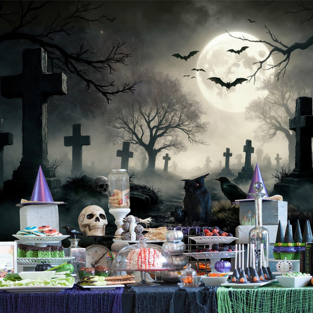 Halloween Backdrop for Photography 10x8ft Gothic Theme Party Decorations