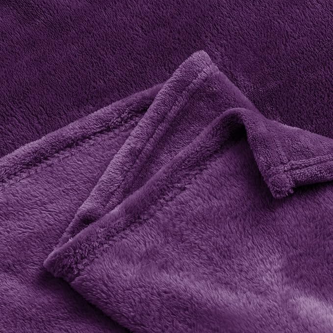 BEDELITE Fleece Blanket Purple Throw Blankets - Image 9