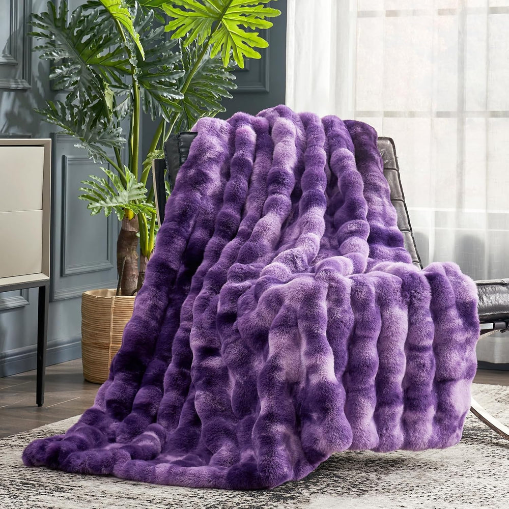 Cozy Bliss Faux Fur Throw Blanket