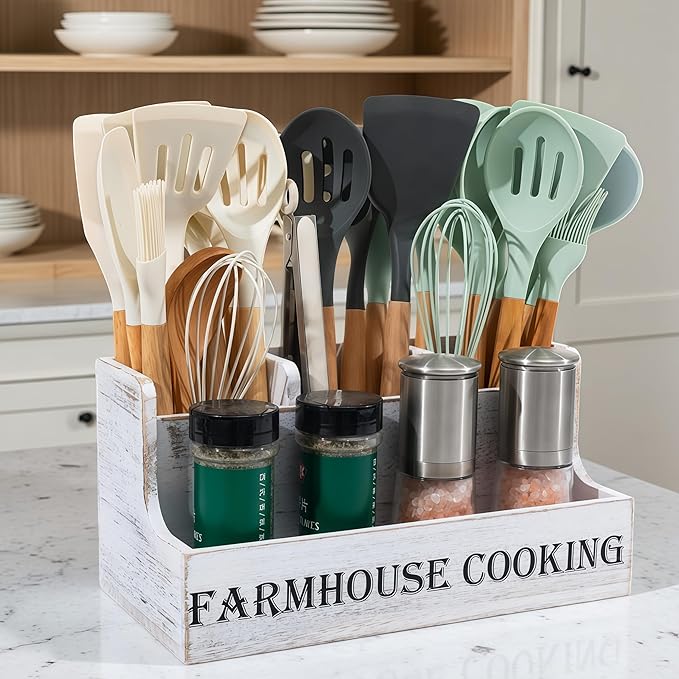 LIBODOUR Utensil Holder, Utensil Holder Kitchenfor Counter, Cooking Spatula by ModernandFarmhouseUtensilHolder