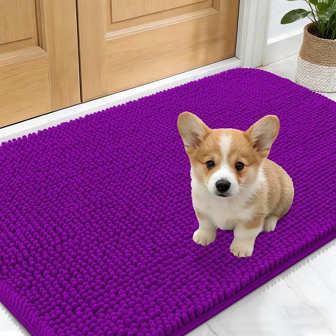 OLANLY Dog Door Mat for Muddy Paws 24x16, Absorbs Moisture and Dirt, Absorbent by OLANLY