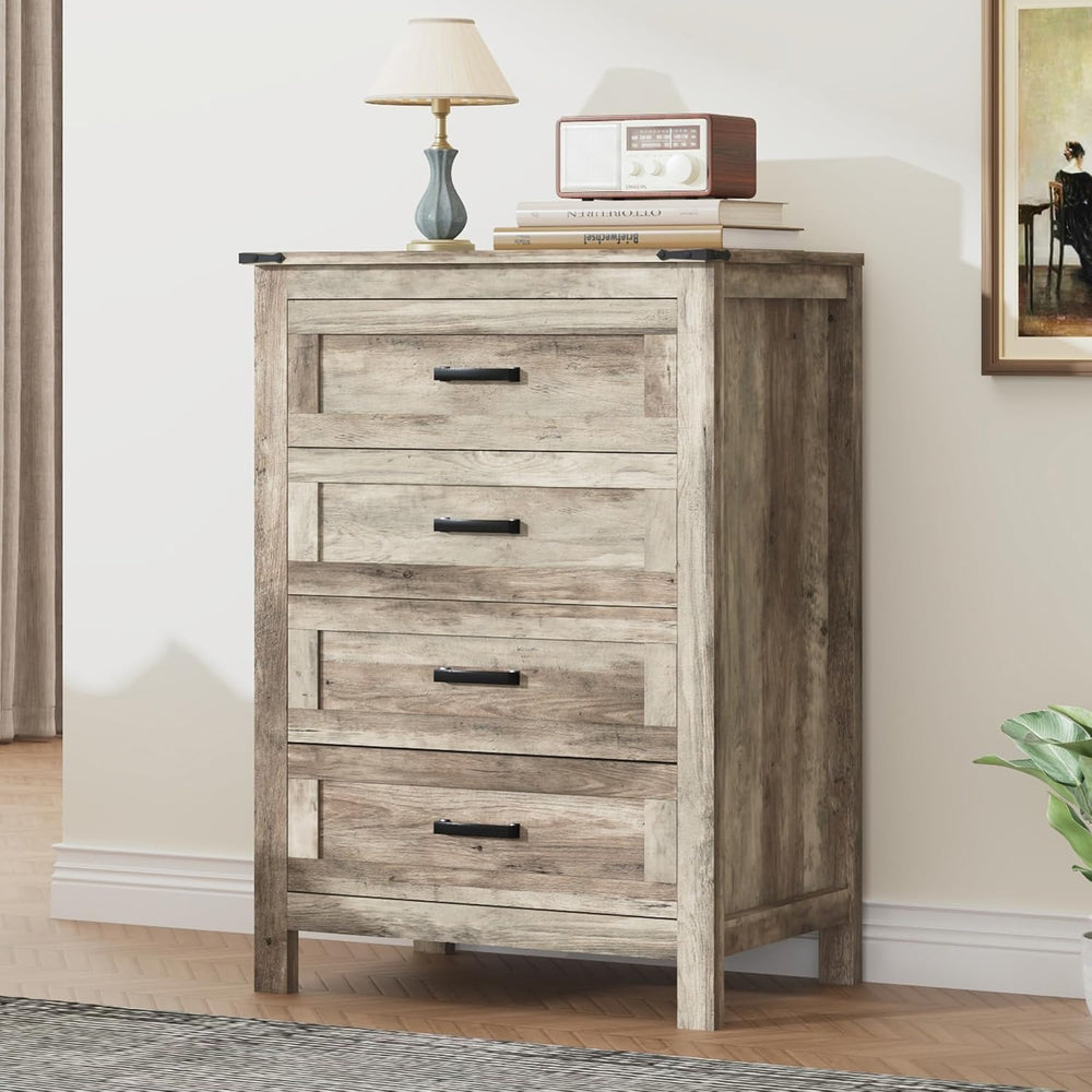 Farmhouse 4 Dresser for Bedroom, Vertical Drawer Dresser with Large Storage, ...