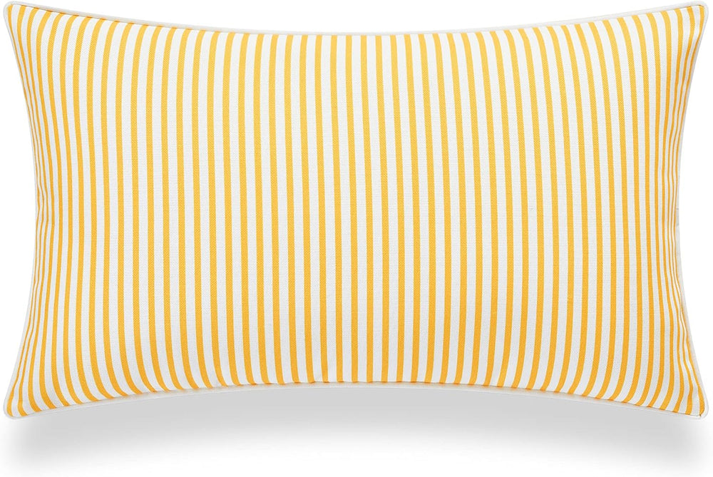 Hofdeco Premium Coastal Patio Indoor Outdoor Lumbar Pillow Cover Only, 12&quo...