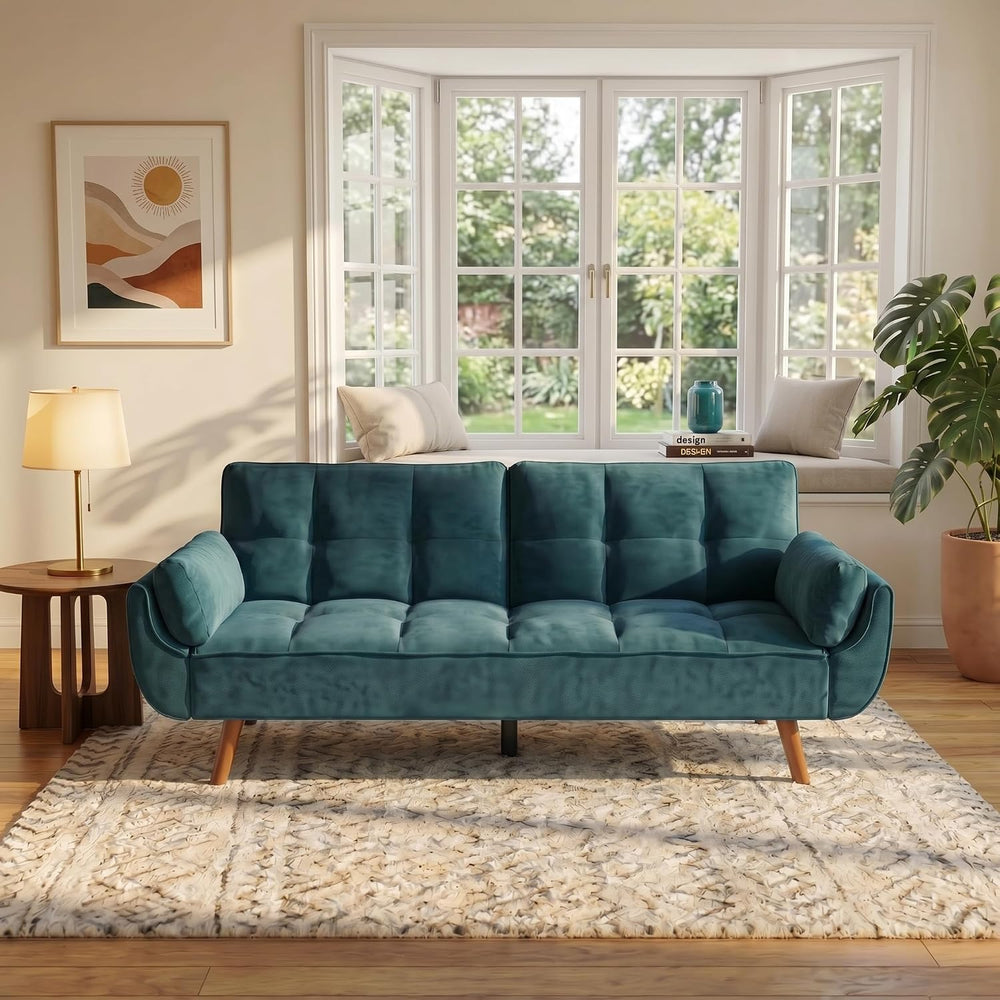NicBex Convertible Futon Sofa Bed, Modern Style Loveseat Futon Couch with Adj...