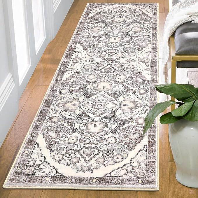 HEBE Hallway Runner Rug 2'x6' Washable Vintage Distressed Area Rugs Non Slip - Image 8
