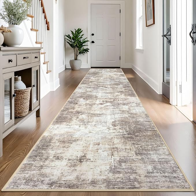 IOHOUZE Abstract Runner Rug 3x14 Ft Washable Runners by iOhouze