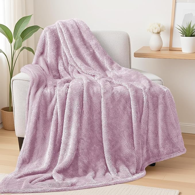 Exclusivo Mezcla Plush Fuzzy Fleece Throw Blanket Extra Large, Super Soft by ExclusivoMezcla