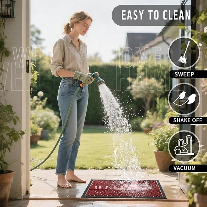 Yimobra Welcome Mat Outdoor Indoor, All-Season Waterproof Front Door Mat - Image 7
