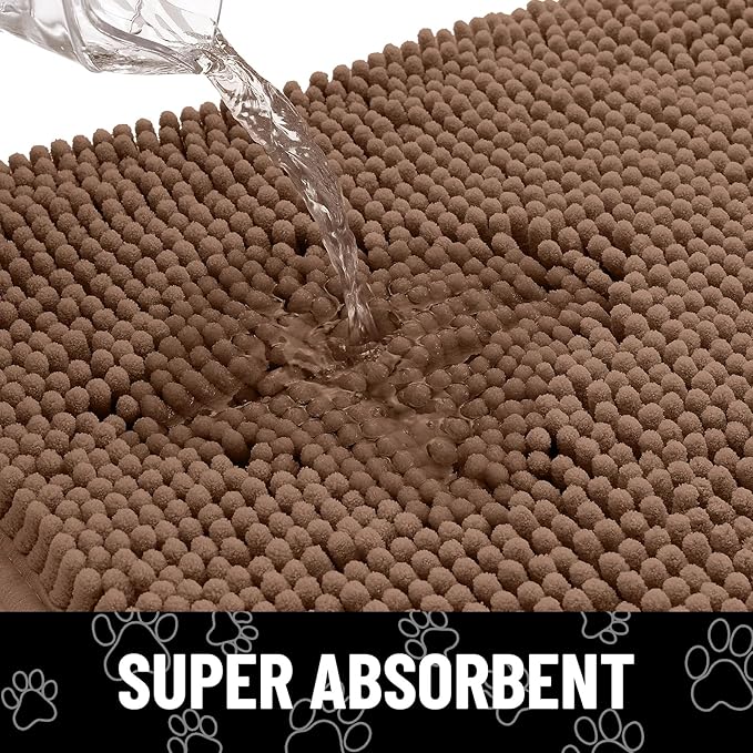 Smiry Dog Door Mat for Muddy Paws, Absorbent Dirt Trapper Non Slip Quick Dry - Image 5