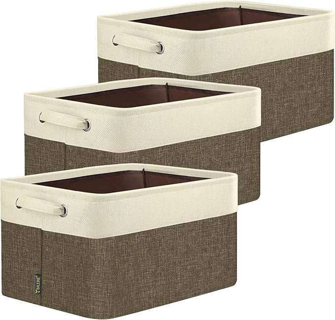 BALEINE 3 Pack Fabric Closet Storage Bins by BALEINE