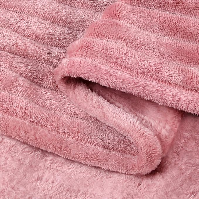 BEDELITE Fleece Blanket King Size – 3D Ribbed Jacquard Soft and Warm Decorative - Image 5