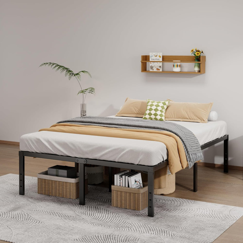 Metal Bed Frame Full Size 18 Inch Platform Bed Frames with Underbed Storage