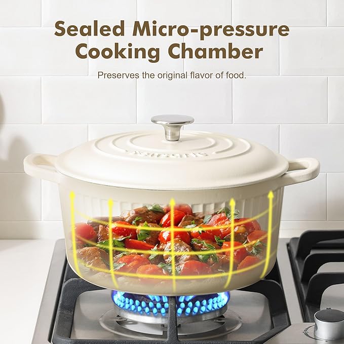 SENSARTE Enameled Cast Iron Dutch Oven Pot - Image 3