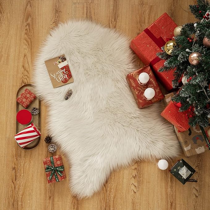 MIULEE Luxury Super Soft Fluffy Area Rug Faux Fur Sheepskin Rug Decorative - Image 7