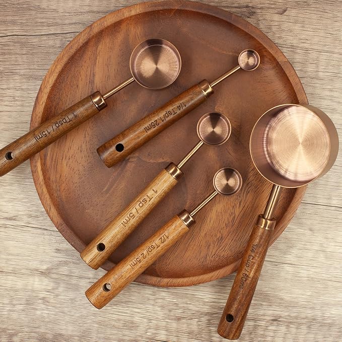 Measuring Cups and Spoons Set of 8, Stainless Steel Measuring Cup - Image 4