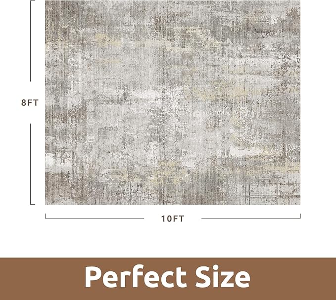 8 x 10 Area Rugs for Living Room, Machine Washable Non Slip Rug Ultra Soft Low - Image 2