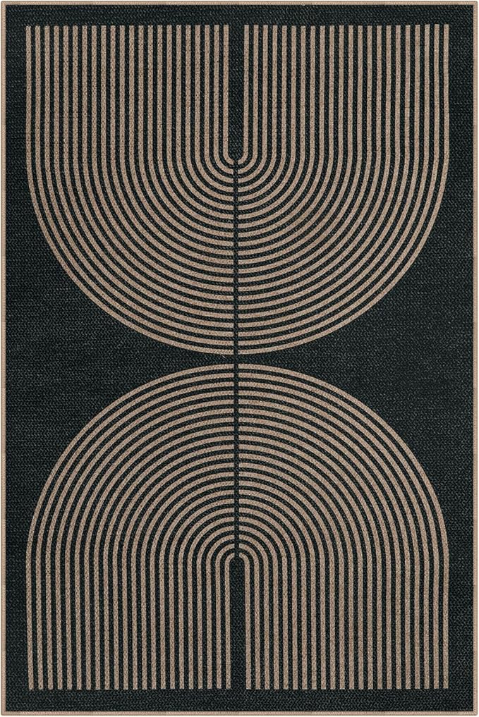 Lahome Enfys Modern Rainbow Easy Jute Rug, 6x9 Area Rugs - Image 7