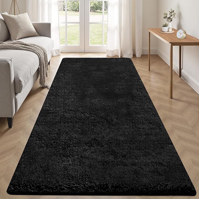 2x6 Runner Rug for Bedroom: Fluffy Shag Soft Washable Rugs Small Fuzzy Plush by VECARF
