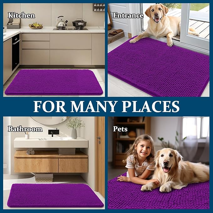 OLANLY Dog Door Mat for Muddy Paws 70x24, Absorbs Moisture and Dirt, Absorbent - Image 8