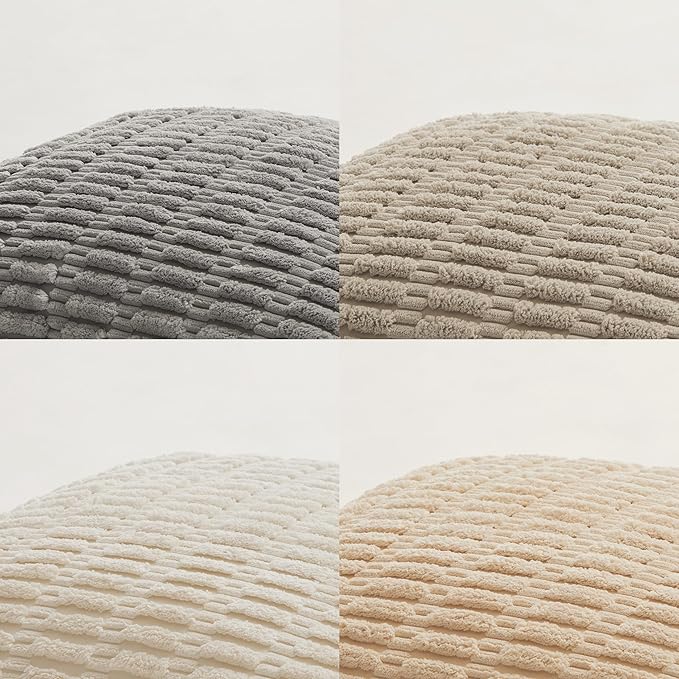 Fancy Homi 4 Packs Neutral Long Lumbar Decorative Throw Pillow Covers 14x24 Inch - Image 5