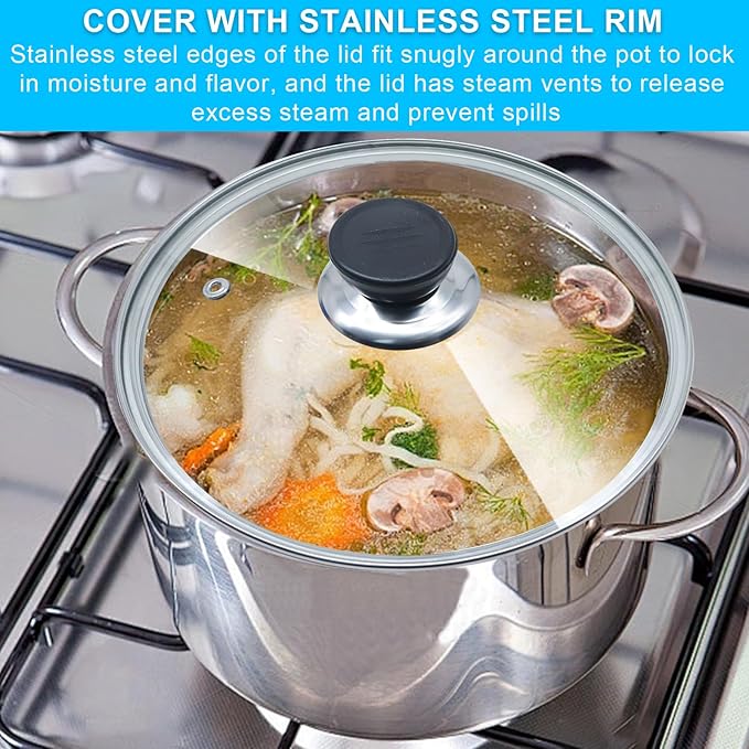 Glass Lid for Frying Pan Tempered Glass Pot Lid - Image 6