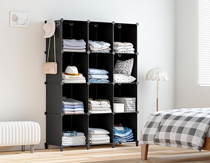 Closet Organizers and Storage, 12 Cube Storage Organizer, Portable Closet - Image 2