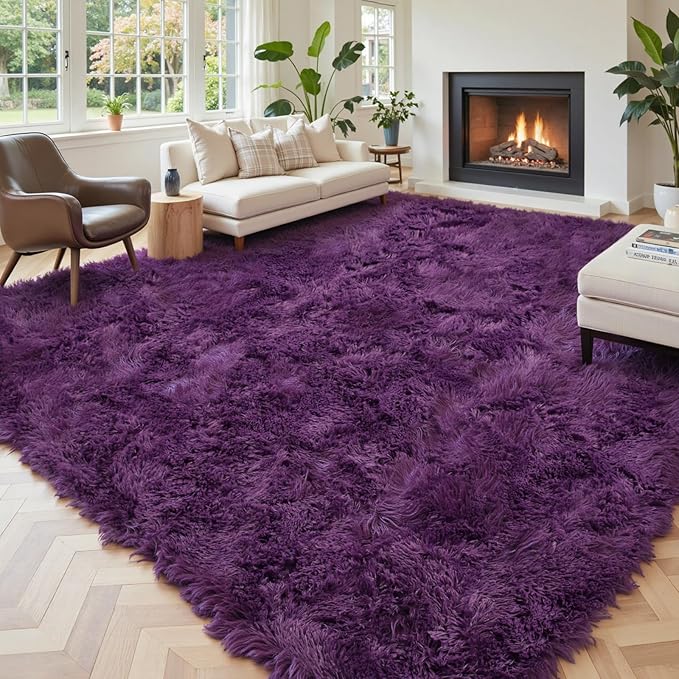 Rugs for Living Room 6x9, Alfombras para Salas Shag Large Plush Soft Area Rug - Image 2