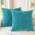 CaliTime Throw Pillow Covers Decorative 20 X 20 Inches Pack of 2 Cozy Chenille by CaliTime
