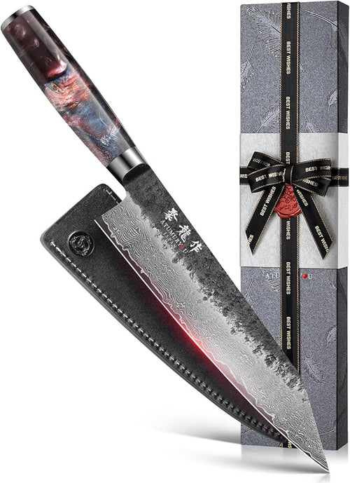 8.27 Inch Japanese Kiritsuke Chef Knife by Atumuryou