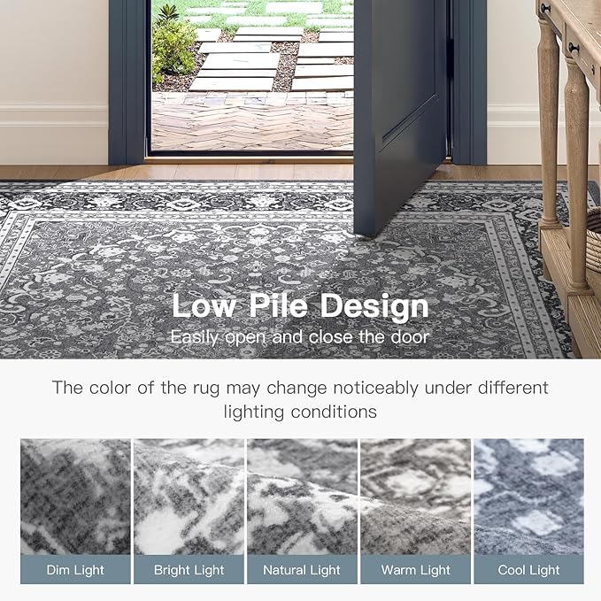 Lofus 9x12 Area Rugs for Living Room, Machine Washable Non-Slip Area Rug - Image 9