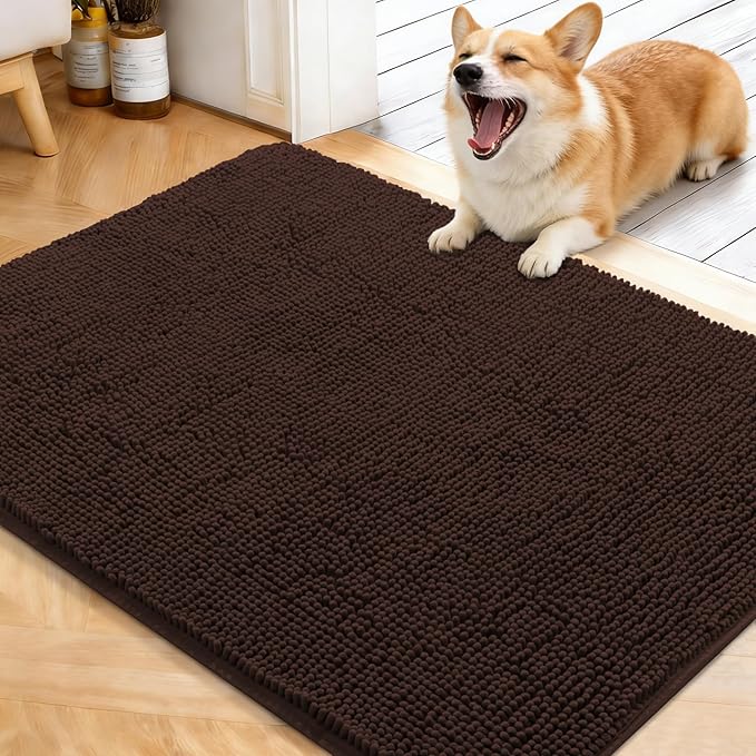 OLANLY Dog Door Mat for Muddy Paws 40x32, Absorbs Moisture and Dirt, Absorbent by OLANLY
