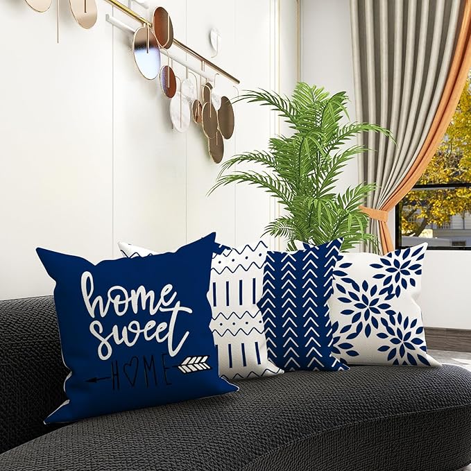 YCOLL Pillow Covers 12x20 Set of 4, Modern Sofa Throw Pillow Cover, Decorative - Image 6