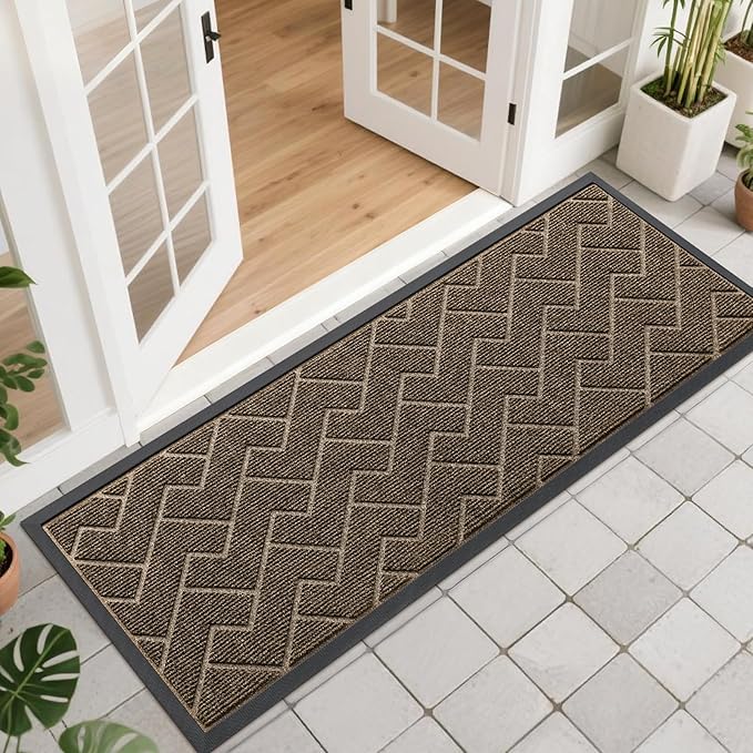 OLANLY Front Door Mat Indoor Outdoor Entrance, Waterproof All-Season, by OLANLY
