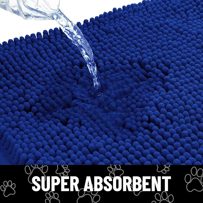 Smiry Dog Door Mat for Muddy Paws, Absorbent Dirt Trapper Non Slip Quick Dry - Image 5