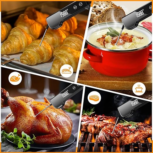 Digital Meat Thermometer with ±0.5℉ Precision, Fast Reading Waterproof Food - Image 7