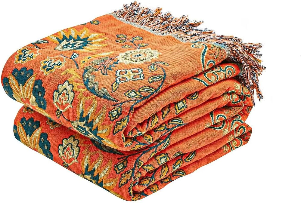 XIBLC Boho Throw Blanket, 100% Cotton Ultra Soft Luxury Throw Rustic Quilt, 6...