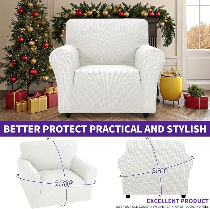 ZNSAYOTX Super Stretch Chair Slipcover Universal Sofa Chair Covers - Image 2