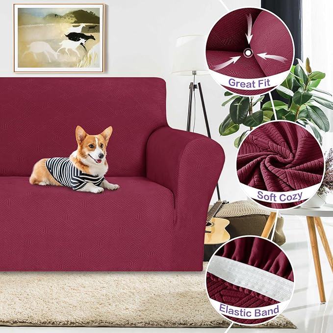 ZNSAYOTX Super Stretch Chair Slipcover, New Striped Sofa Chair Covers - Image 4