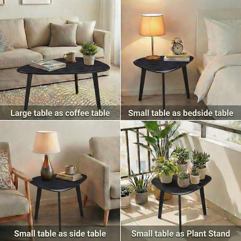 Nesting Coffee Table Set of 2-Mid Century Modern Coffee Table