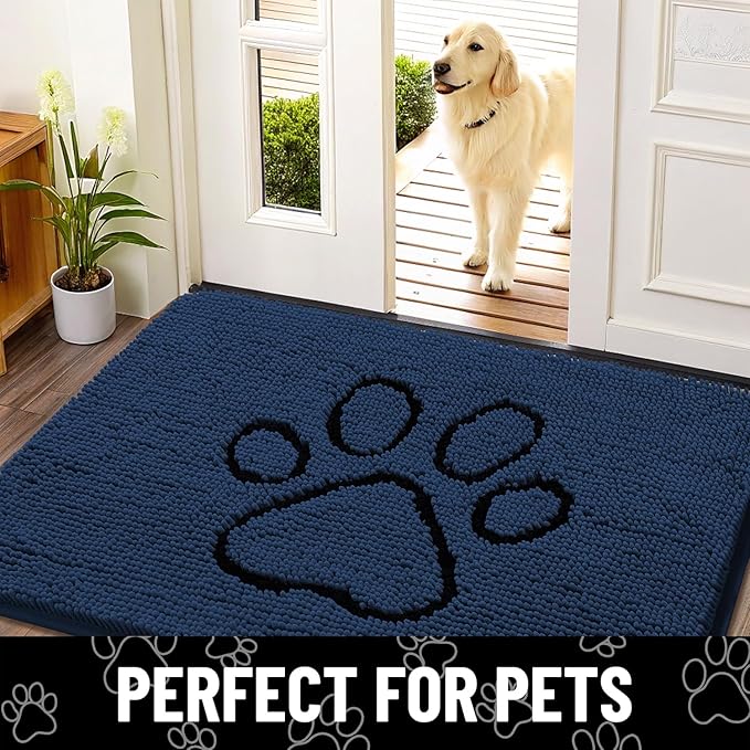 Smiry Dog Door Mat for Muddy Paws, Absorbent Dirt Trapper Non Slip Quick Dry - Image 7