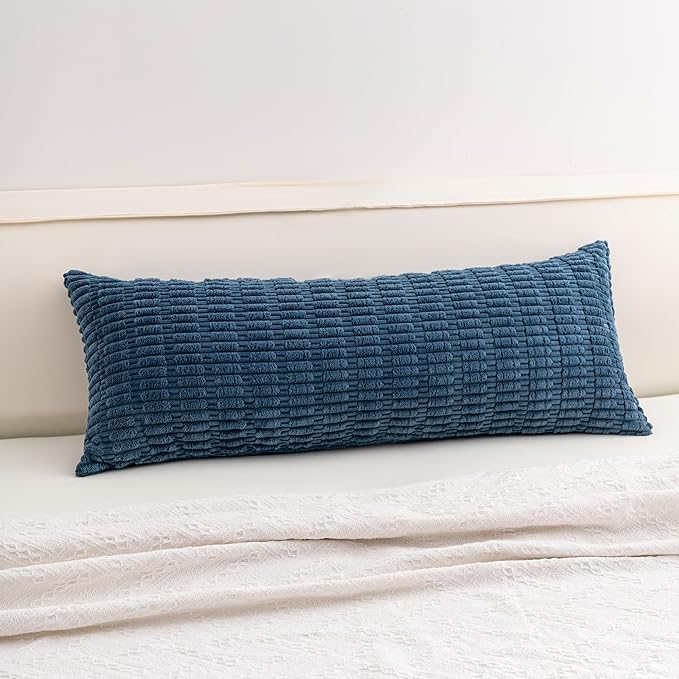Corduroy Decorative Throw Pillow Covers 14x36 Inch Soft Striped Pillow Covers by Unknown