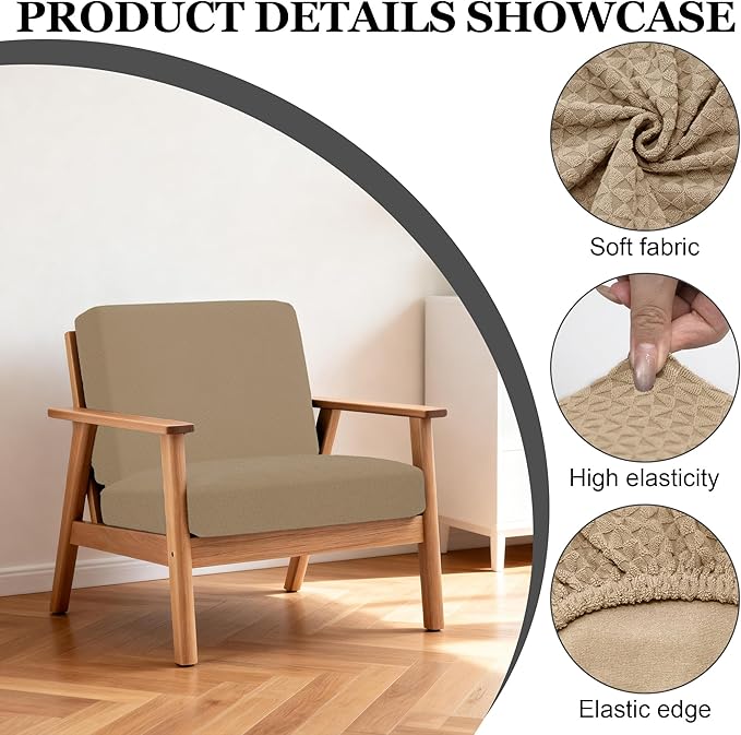 4Pcs Patio Stretch Cushion Covers, Outdoor Sofa Replacement Cover Slipcovers - Image 3