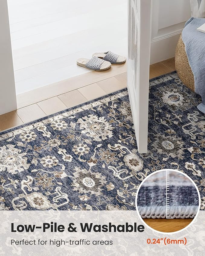 AMADA HOMEFURNISHING 5x7 Area Rugs, Washable Living Room Rug Low-Profile - Image 8